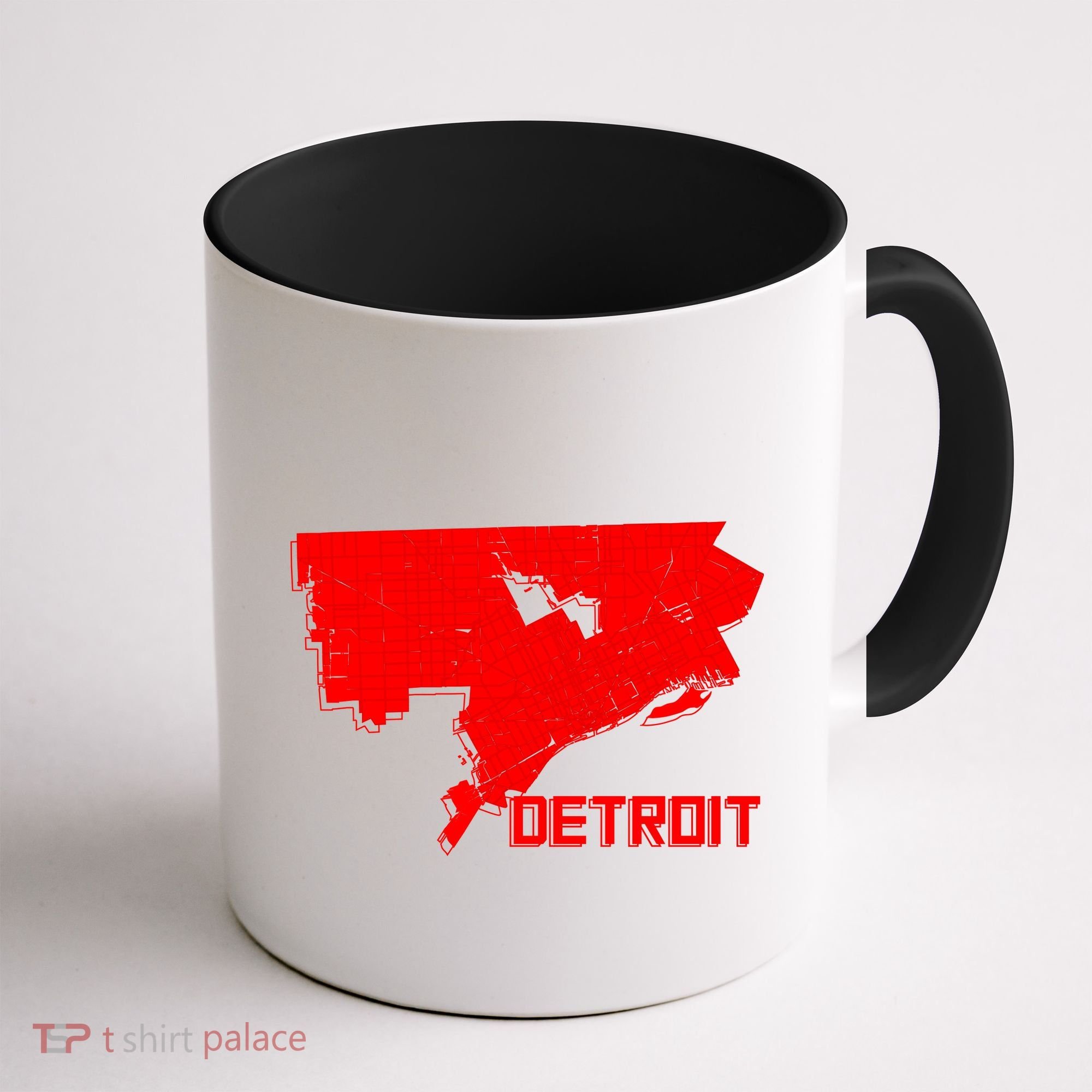 Map Of Detroit City Coffee Mug