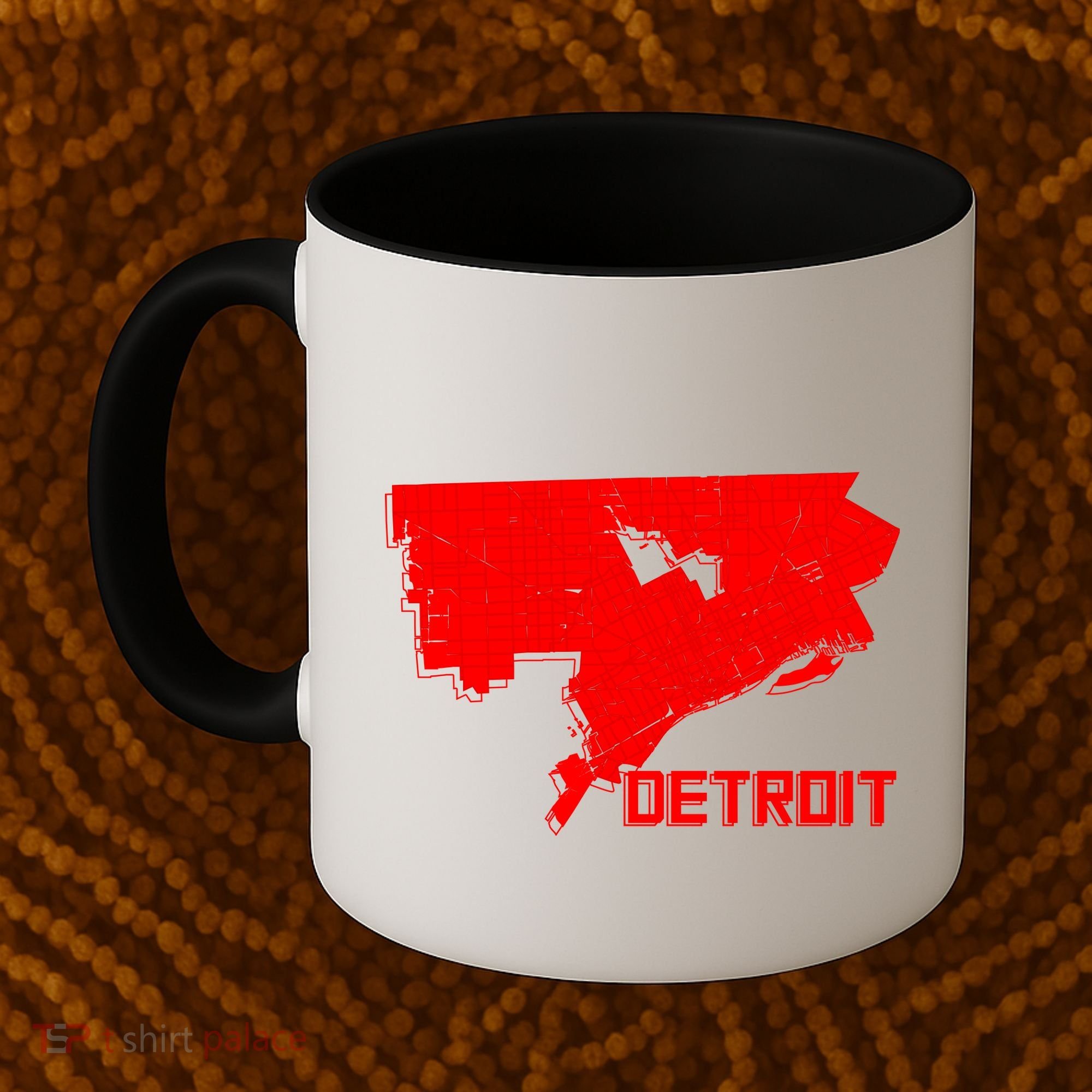 Map Of Detroit City Coffee Mug