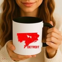 Map Of Detroit City Coffee Mug thumb 3