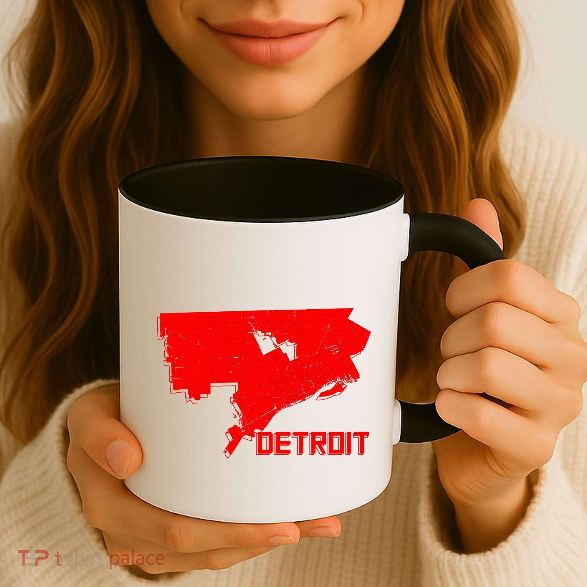 Map Of Detroit City Coffee Mug