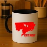 Map Of Detroit City Coffee Mug thumb 4