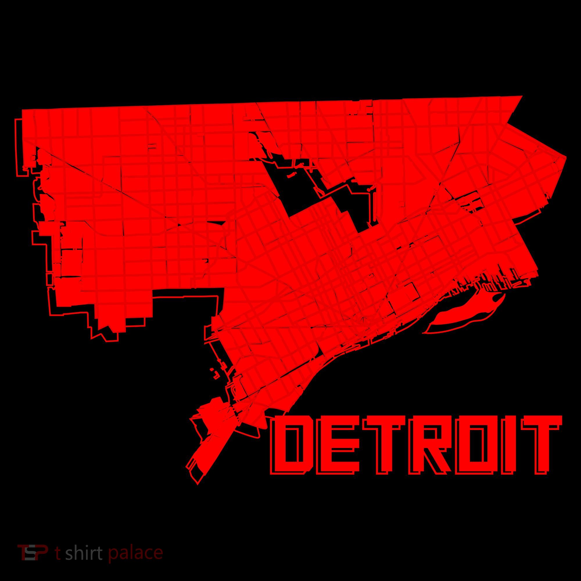 Map Of Detroit City Women's Hoodie