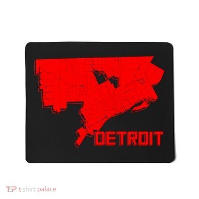 Map Of Detroit City Mousepad