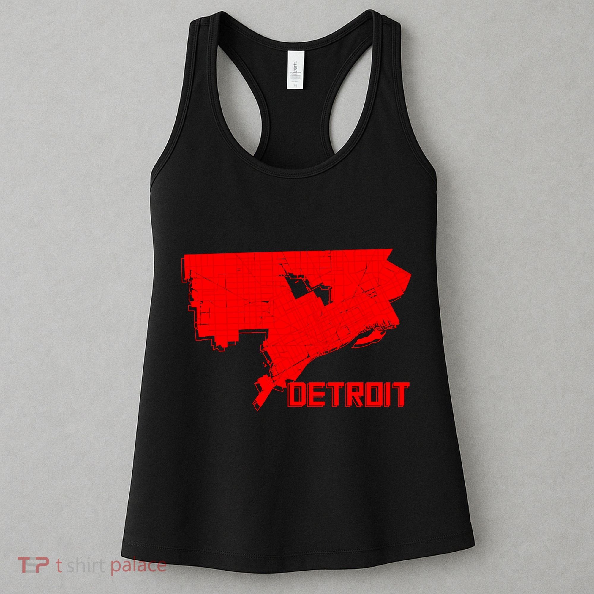 Map Of Detroit City Women's Tank Top