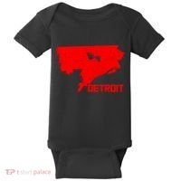 Map Of Detroit City Baby Bodysuit thumb 0