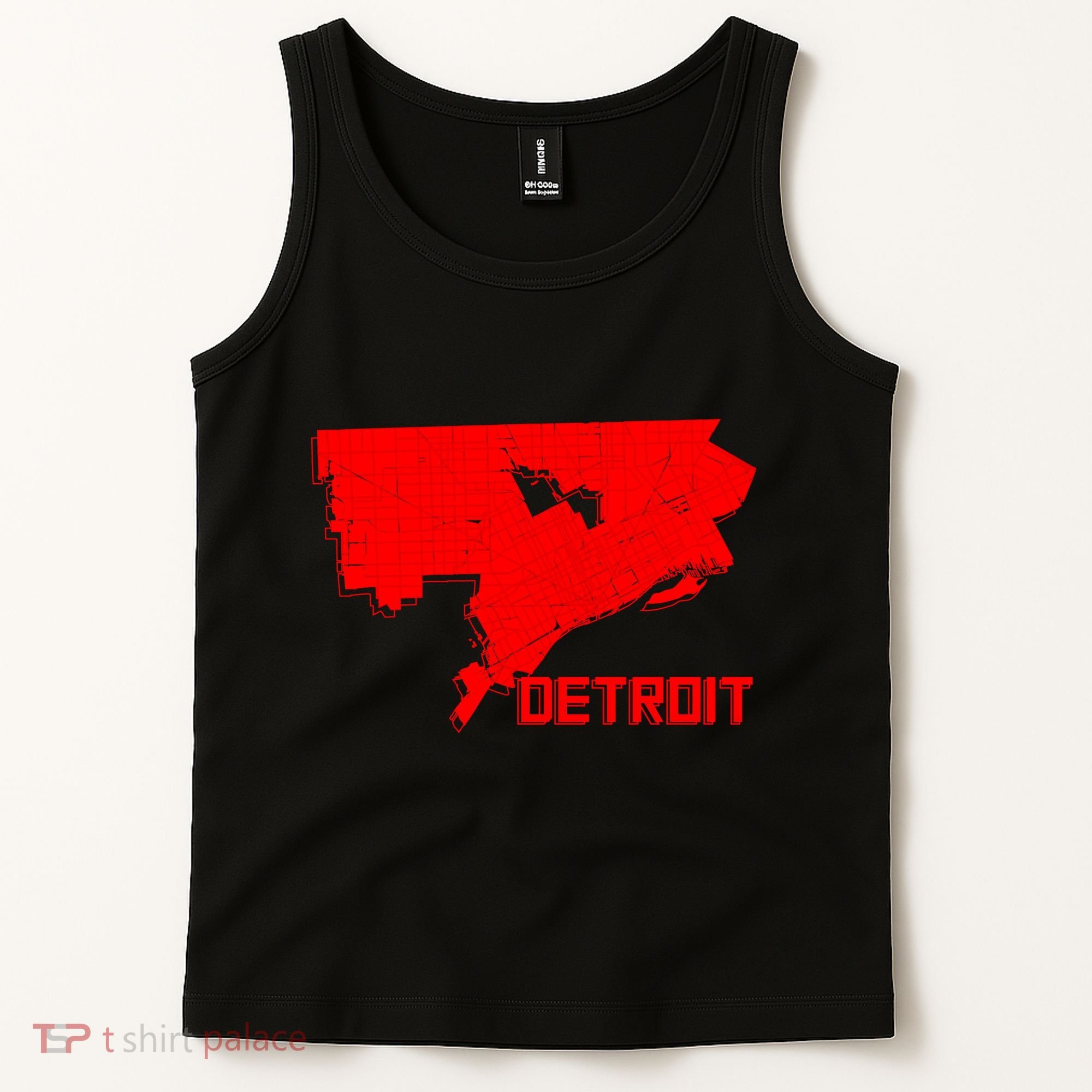 Map Of Detroit City Tank Top