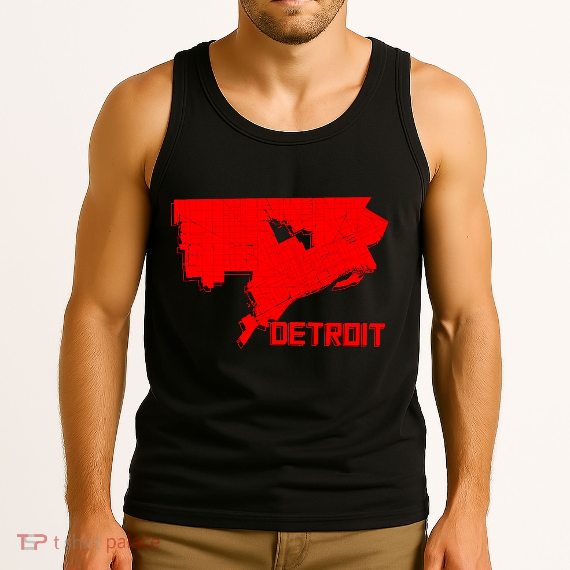 Map Of Detroit City Tank Top