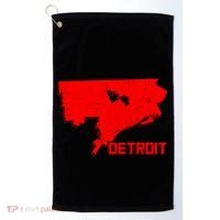 Map Of Detroit City Golf Towel thumb 0