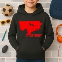 Map Of Detroit City Kids Hoodie thumb 2