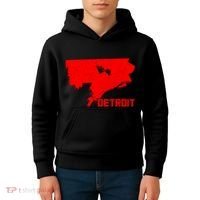 Map Of Detroit City Kids Hoodie thumb 4
