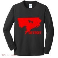 Map Of Detroit City Kids Long Sleeve Shirt thumb 0