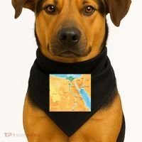 Map of Egypt USA-Made Doggie Bandana thumb 1