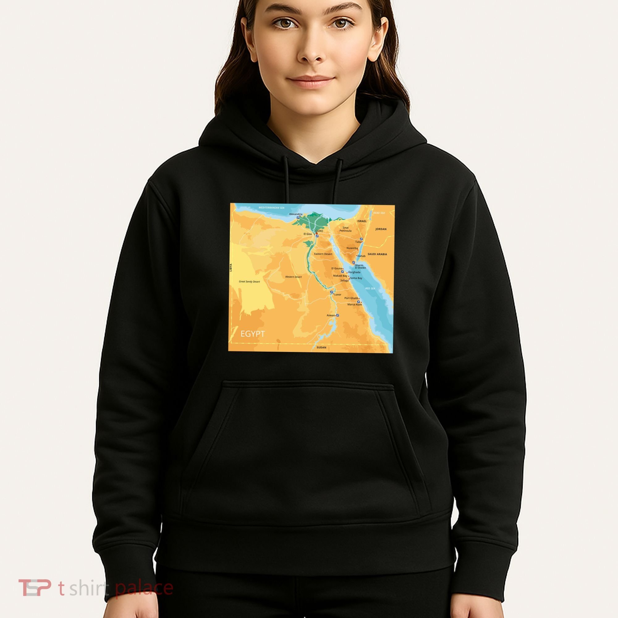 Map of Egypt Hoodie