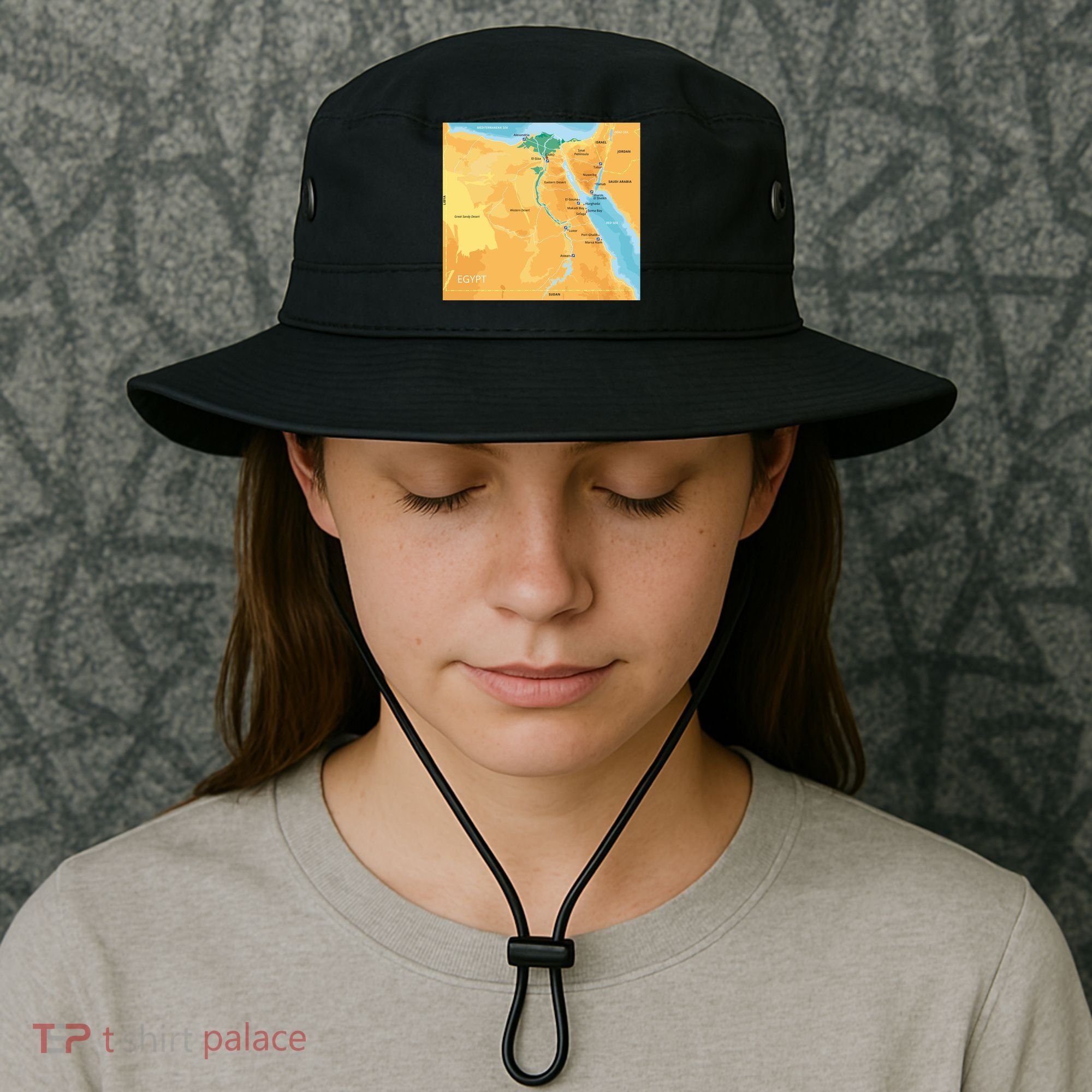 Map of Egypt Bucket Hat