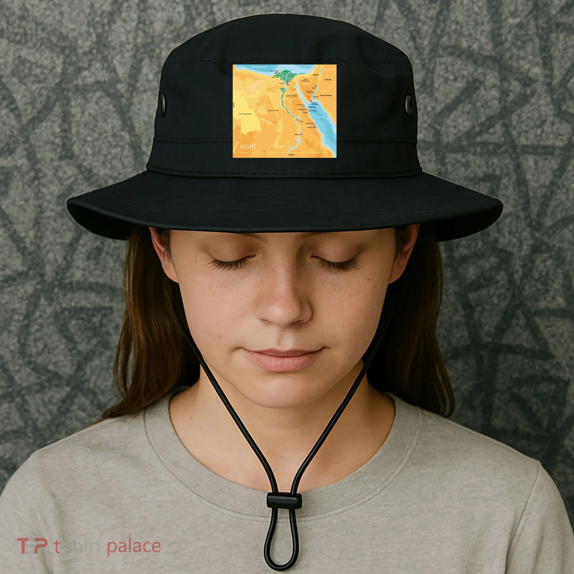 Map of Egypt Bucket Hat