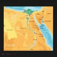 Map of Egypt Bucket Hat thumb 4