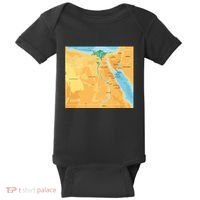 Map of Egypt Baby Bodysuit thumb 0