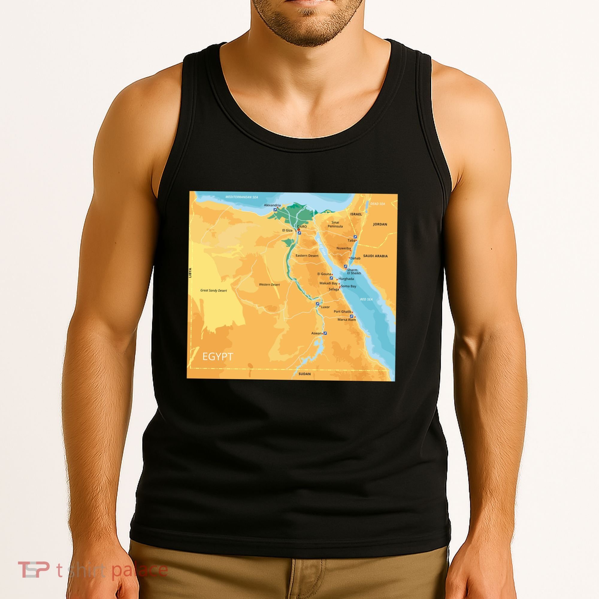 Map of Egypt Tank Top