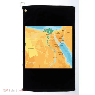 Map of Egypt Golf Towel