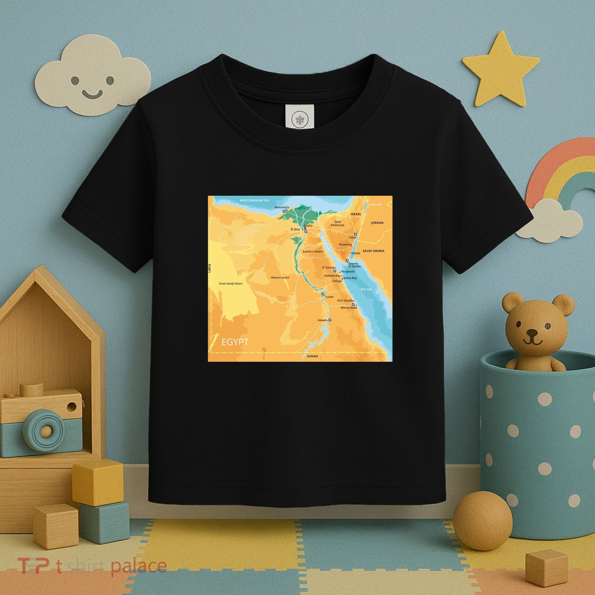 Map of Egypt Toddler T-Shirt