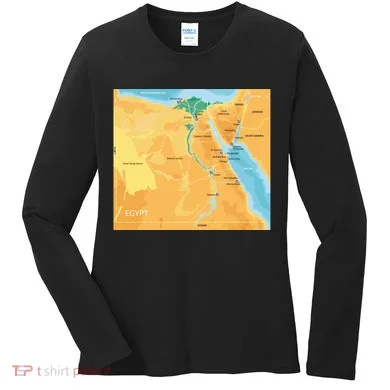 Map of Egypt Women's Long Sleeve Shirt