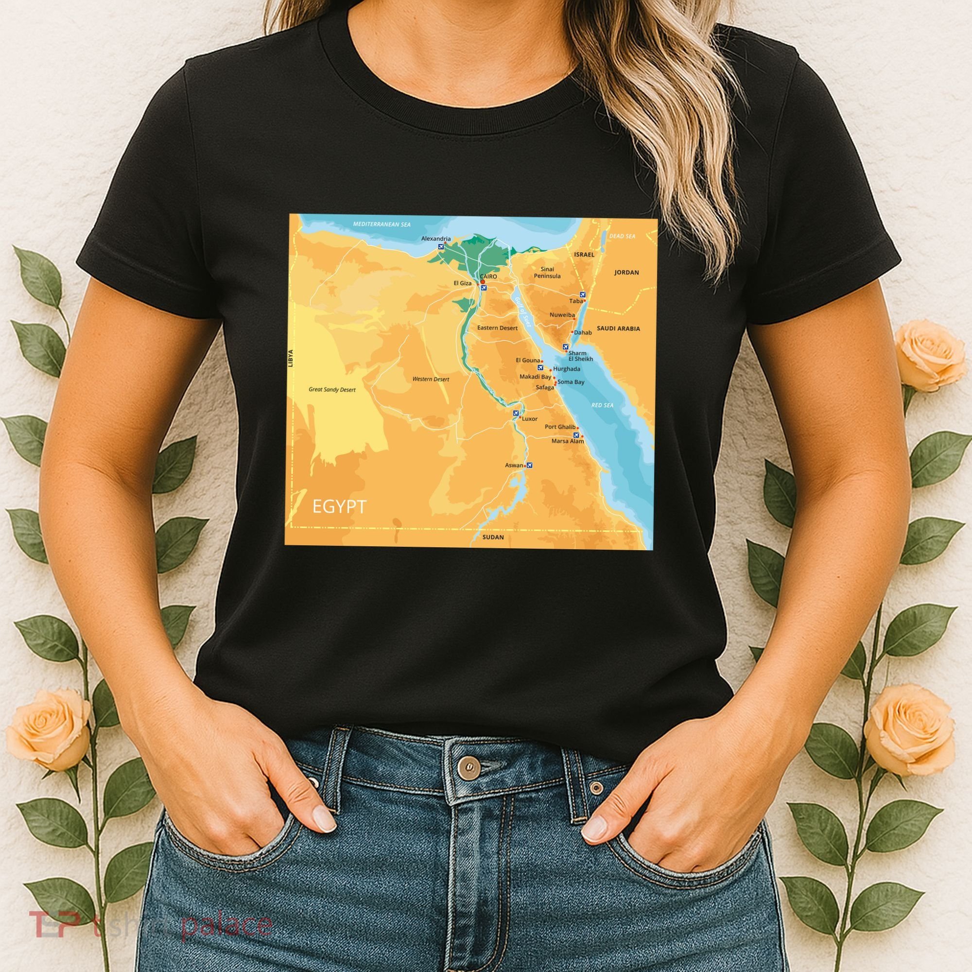 Map of Egypt Women's T-Shirt