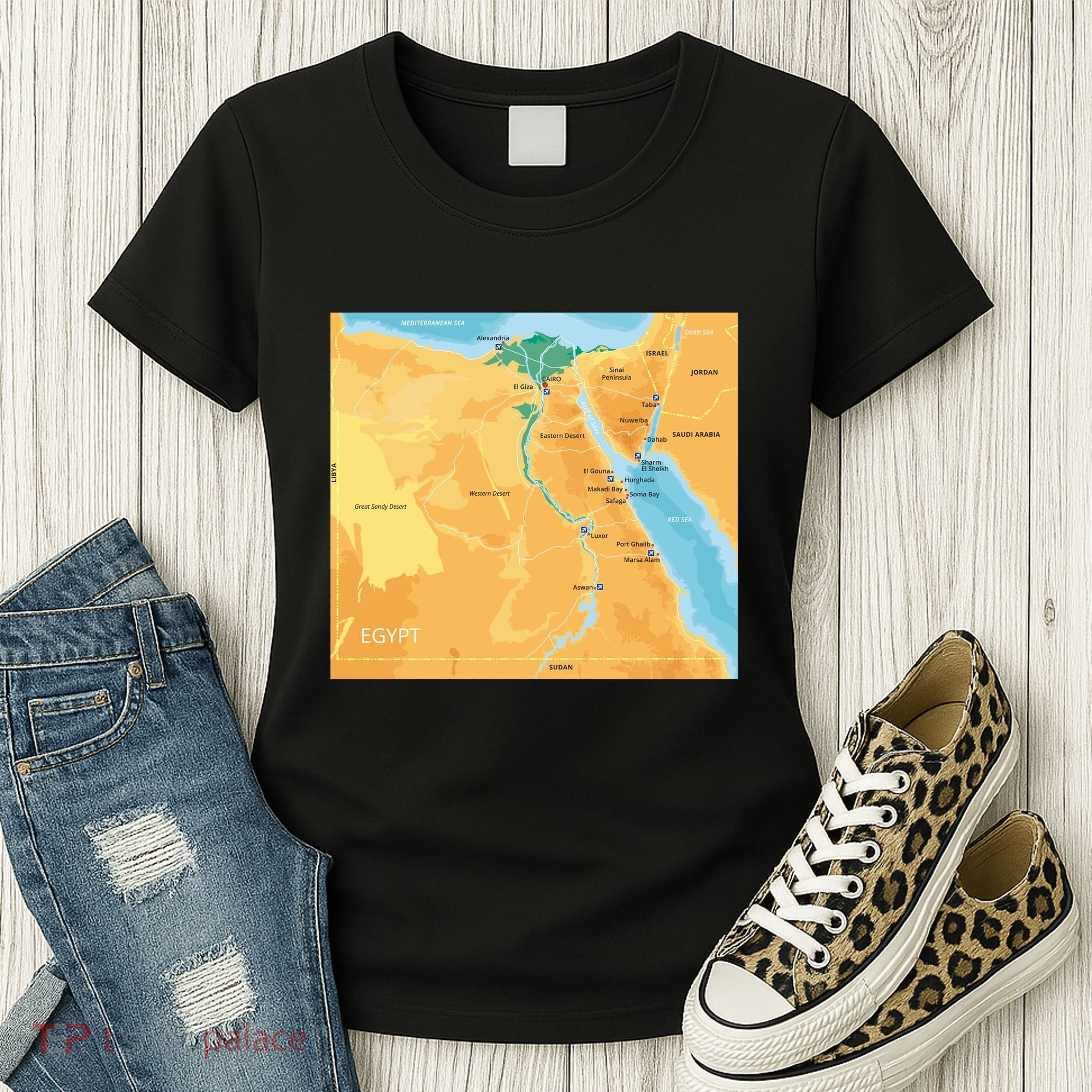 Map of Egypt Women's T-Shirt