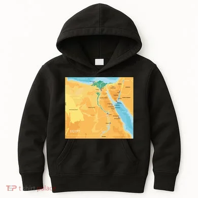Map of Egypt Kids Hoodie
