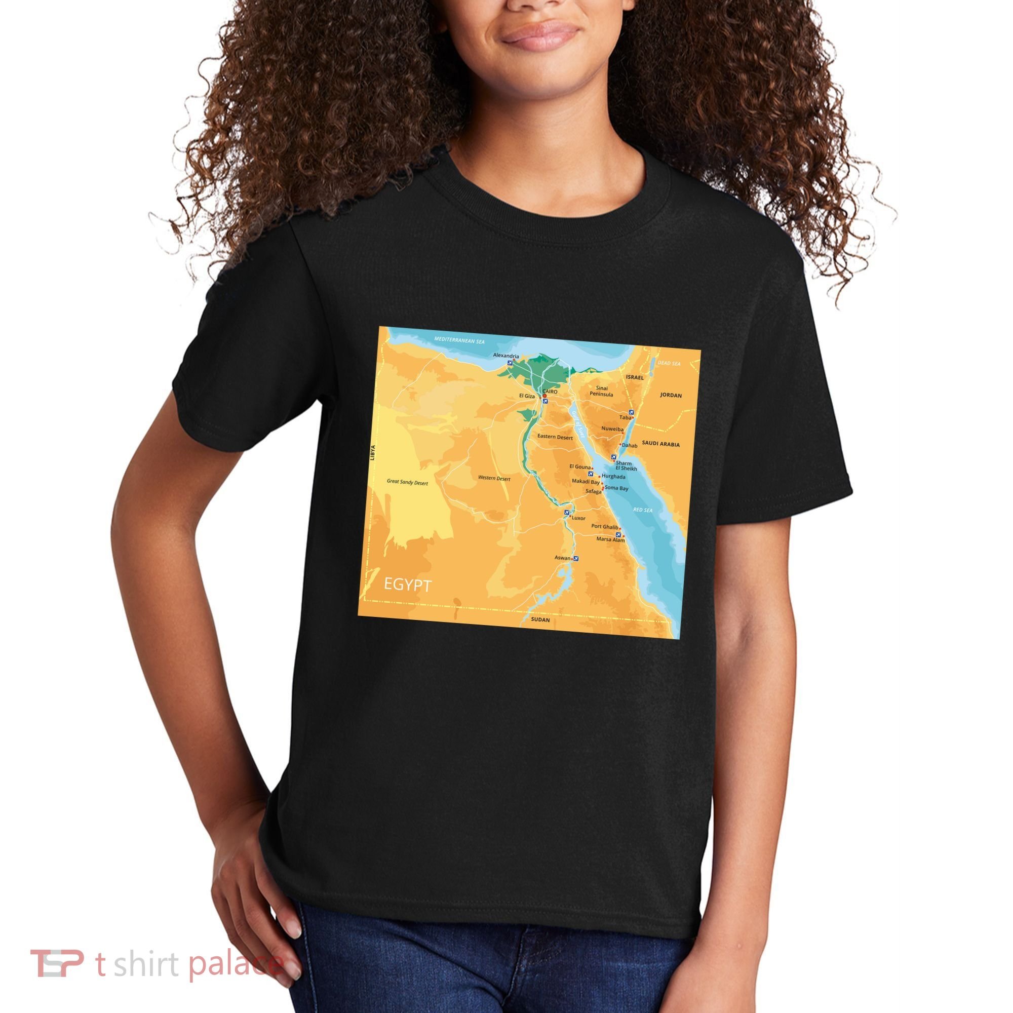 Map of Egypt Kids T-Shirt
