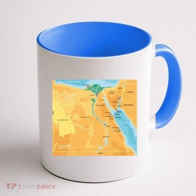 Map of Egypt Coffee Mug back
