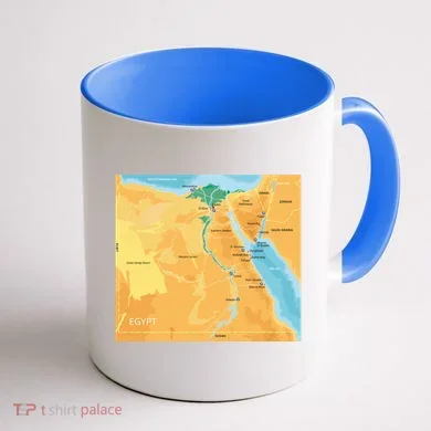 Map of Egypt Coffee Mug back
