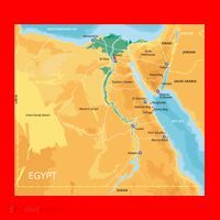 Map of Egypt Santa Hat thumb 1