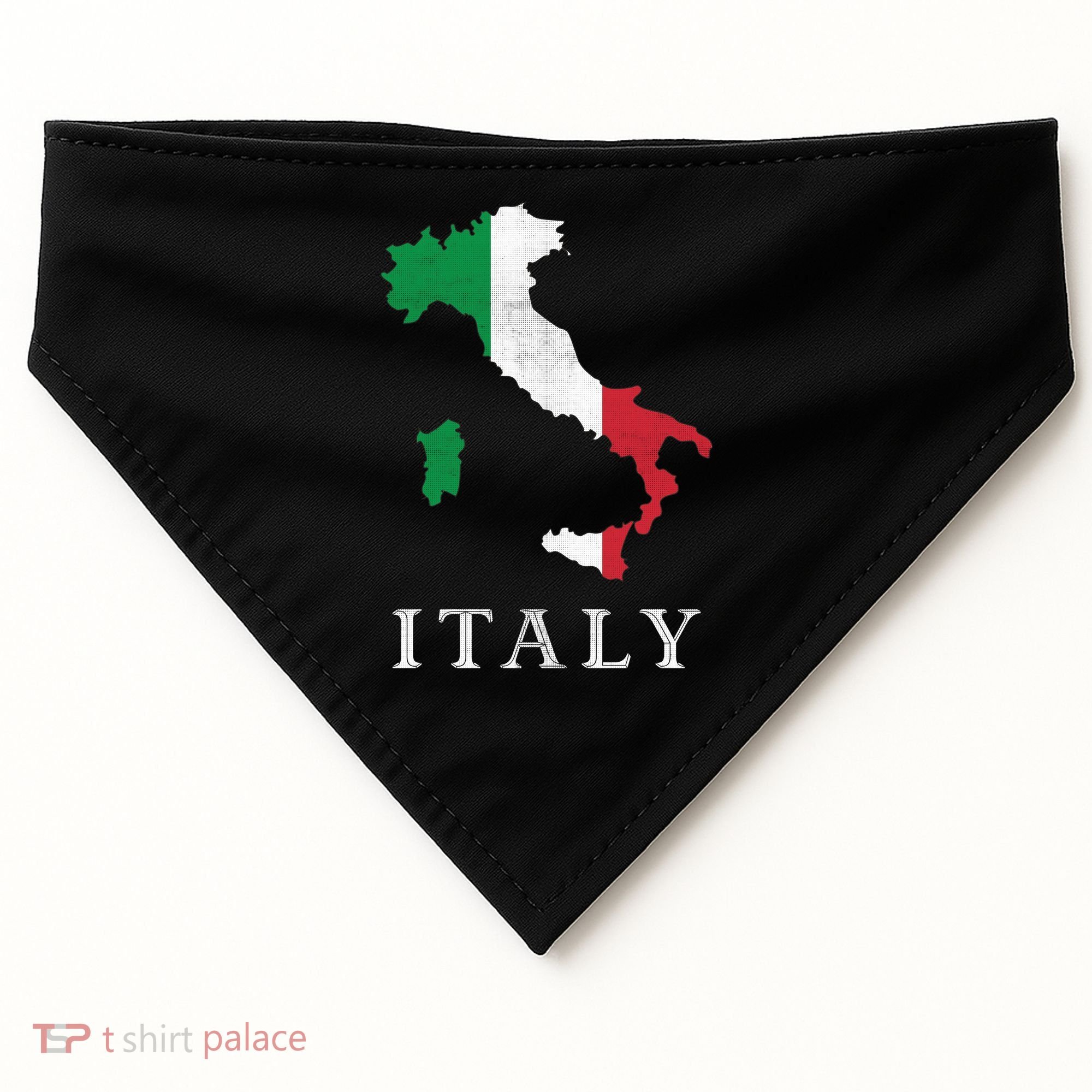 Map Of Italy  USA-Made Doggie Bandana