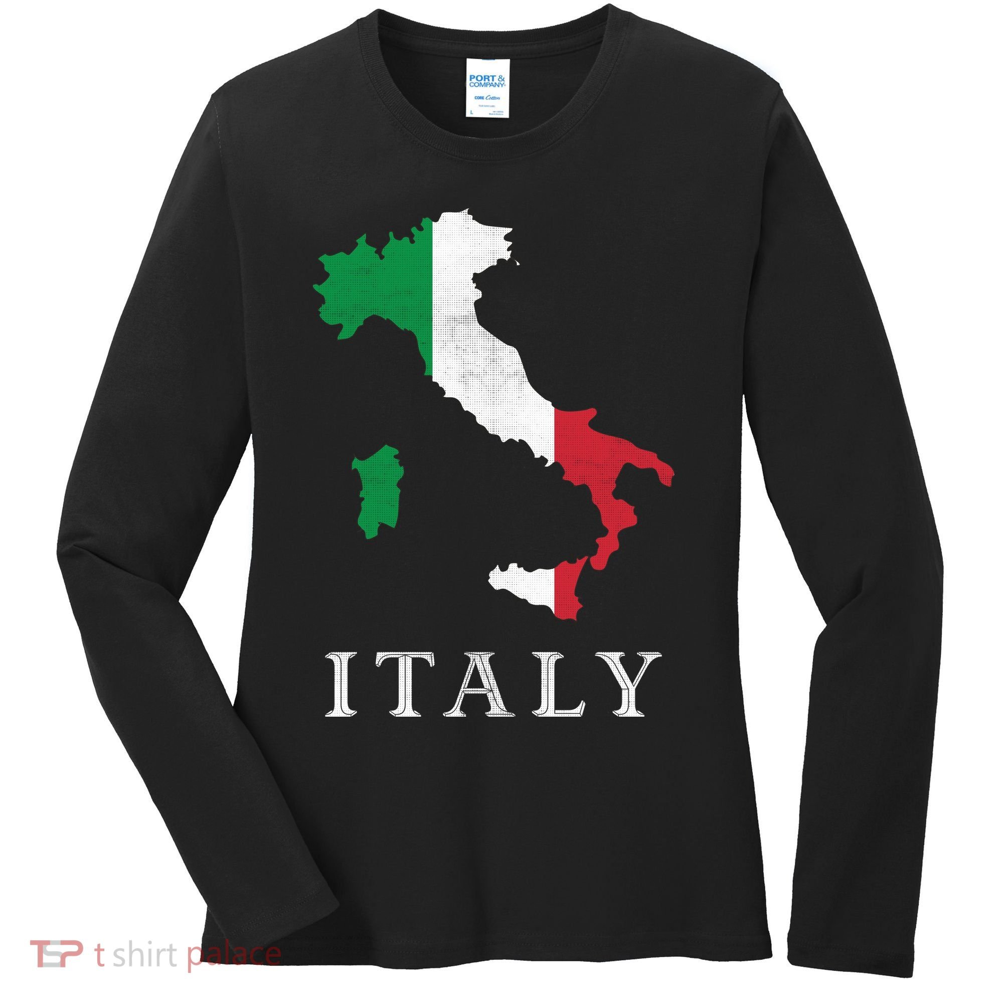 Map Of Italy  Women's Long Sleeve Shirt