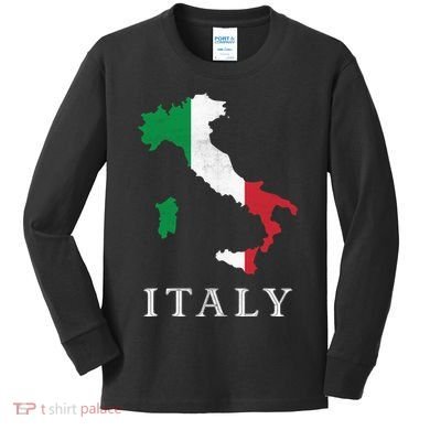 Map Of Italy  Kids Long Sleeve Shirt