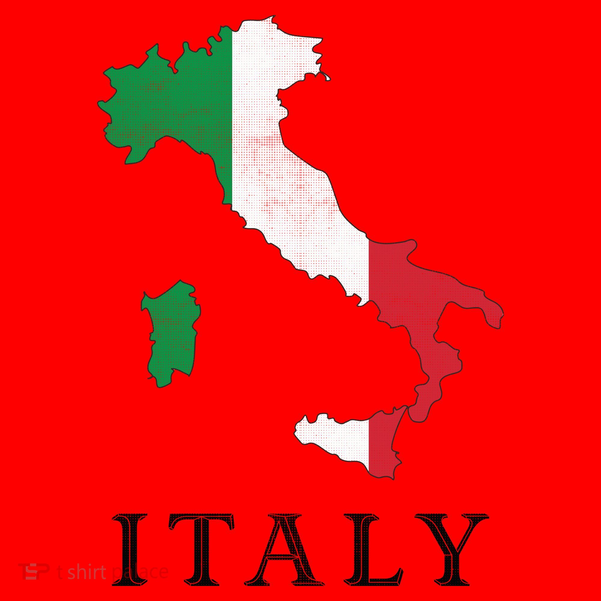Map Of Italy  Santa Hat