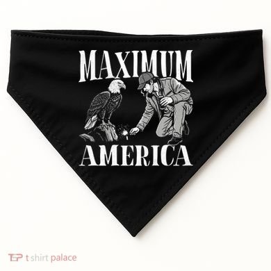 Maximum America Patriotic Bald Eagle USA-Made Doggie Bandana