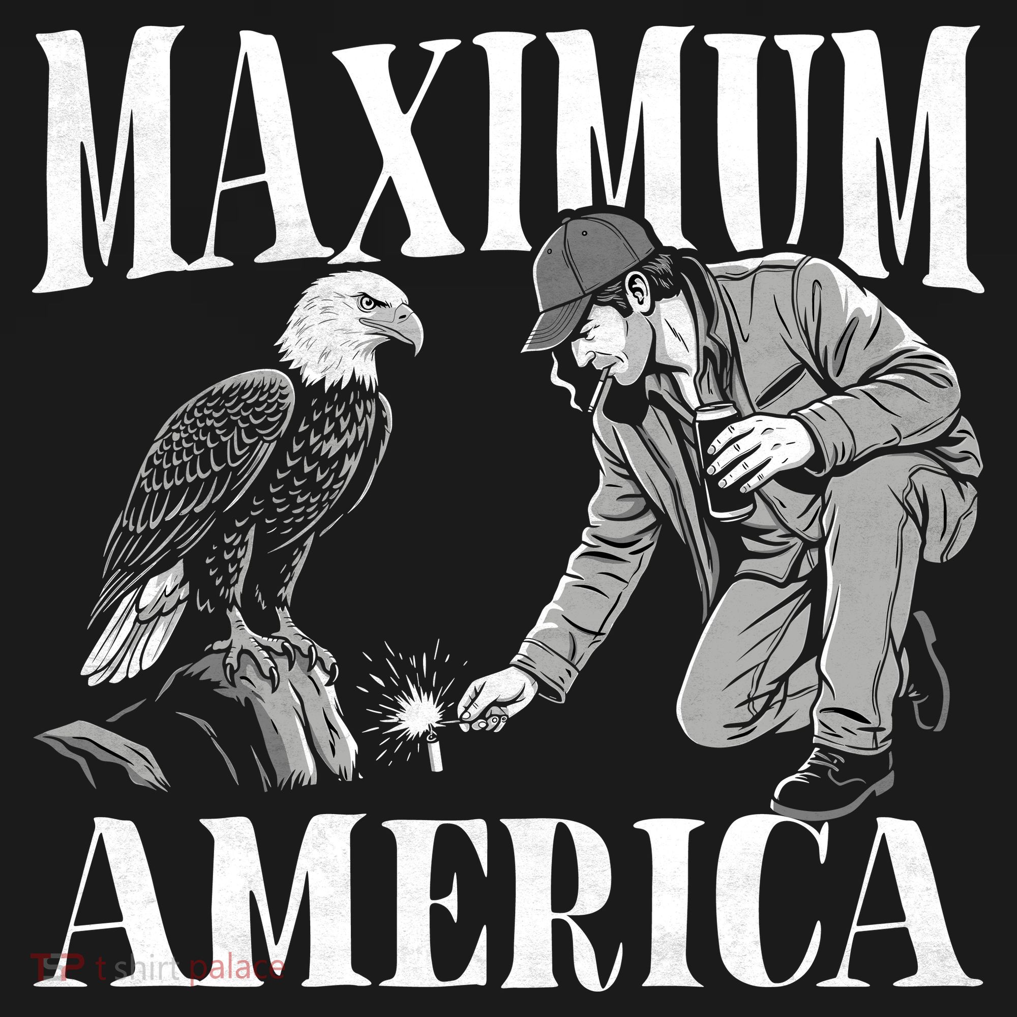 Maximum America Patriotic Bald Eagle USA-Made Doggie Bandana