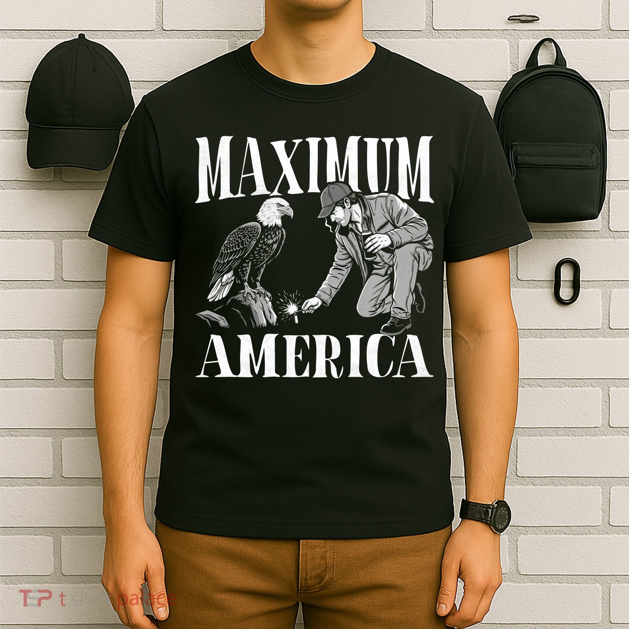 Maximum America Patriotic Bald Eagle T-Shirt