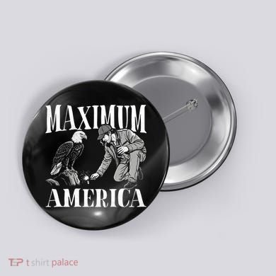 Maximum America Patriotic Bald Eagle Button