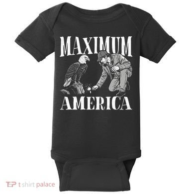 Maximum America Patriotic Bald Eagle Baby Bodysuit