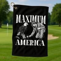 Maximum America Patriotic Bald Eagle Golf Towel thumb 1
