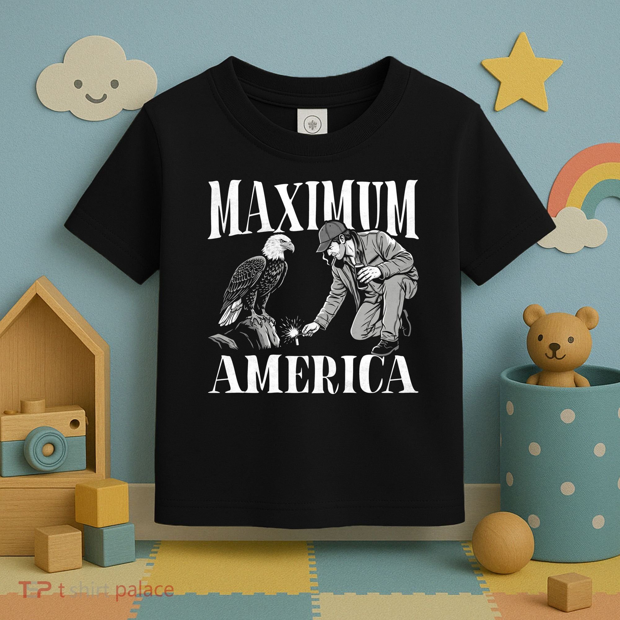 Maximum America Patriotic Bald Eagle Toddler T-Shirt