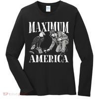 Maximum America Patriotic Bald Eagle Women's Long Sleeve Shirt thumb 0