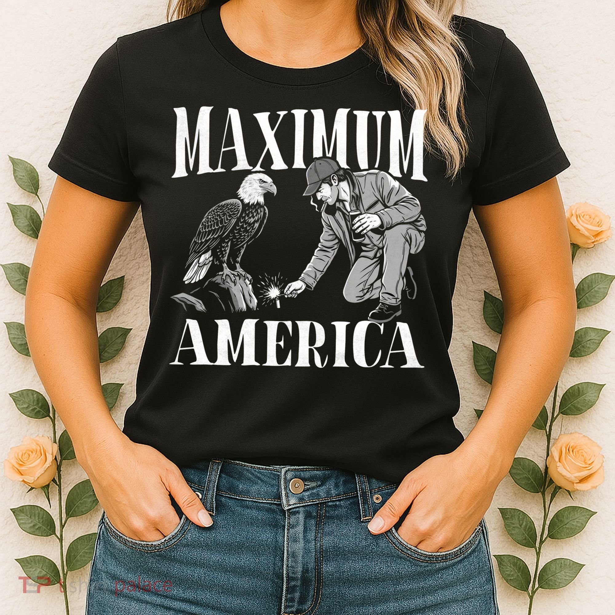 Maximum America Patriotic Bald Eagle Women's T-Shirt