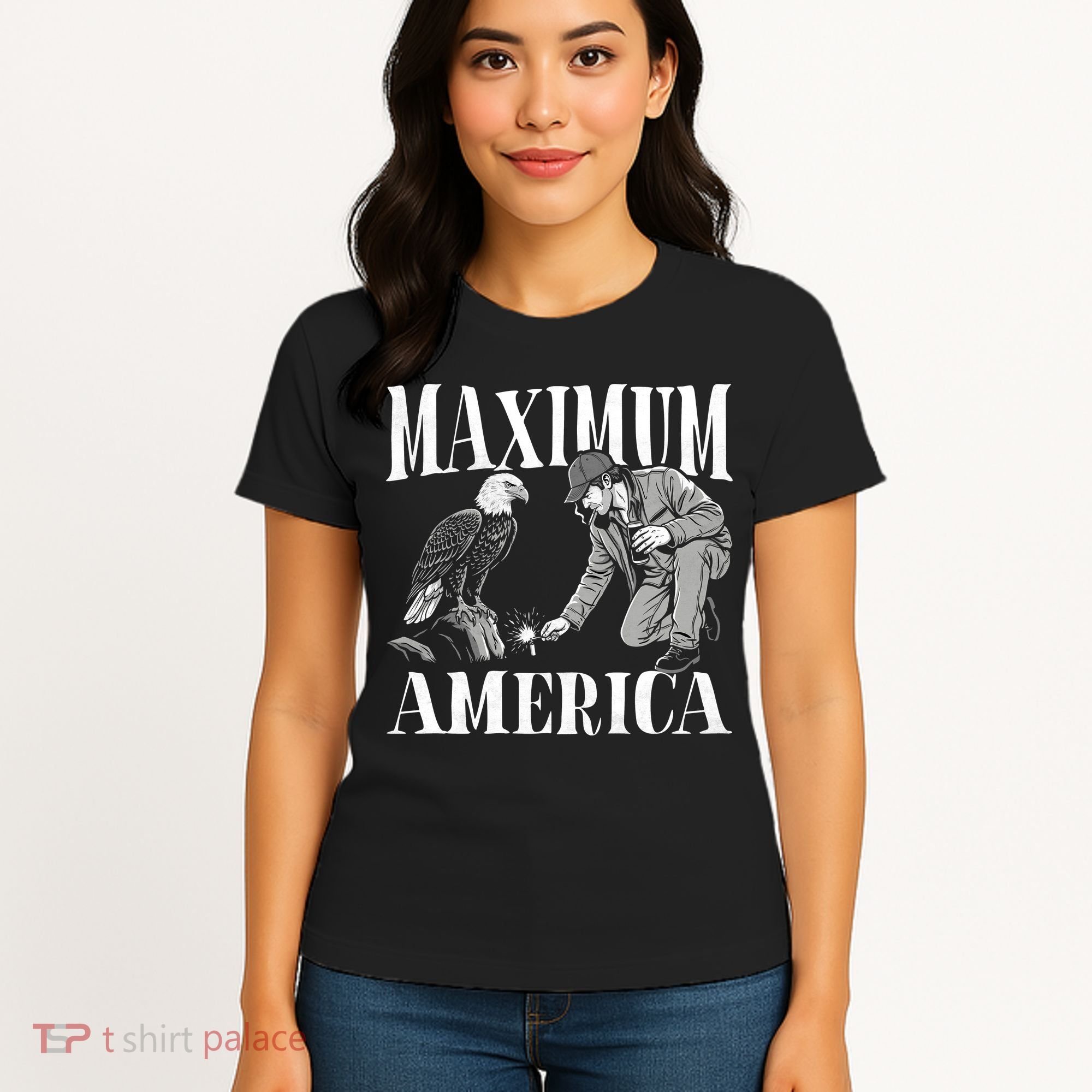 Maximum America Patriotic Bald Eagle Women's T-Shirt