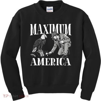 Maximum America Patriotic Bald Eagle Kids Sweatshirt