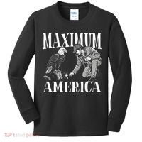 Maximum America Patriotic Bald Eagle Kids Long Sleeve Shirt thumb 0