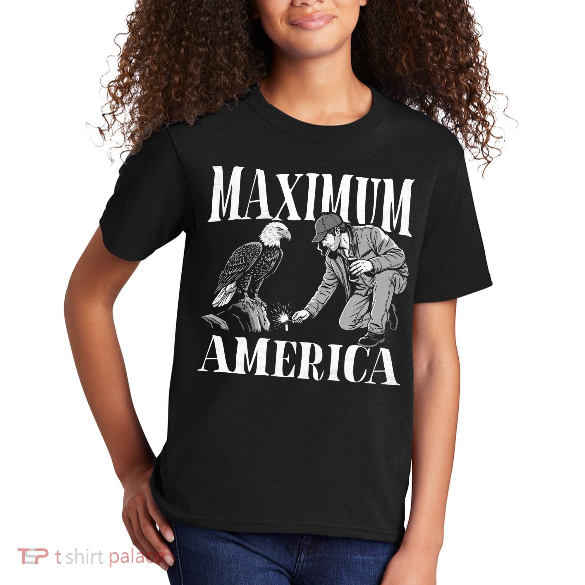 Maximum America Patriotic Bald Eagle Kids T-Shirt