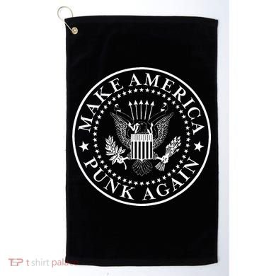 Make America Punk Again Vintage Punk Rock 80s Golf Towel